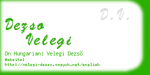 dezso velegi business card
