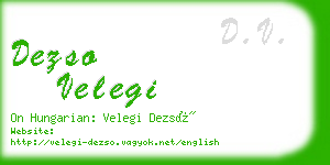 dezso velegi business card